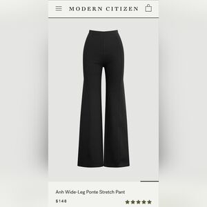 Modern Citizen Anh Wide Leg Pointe Pant Black Medium